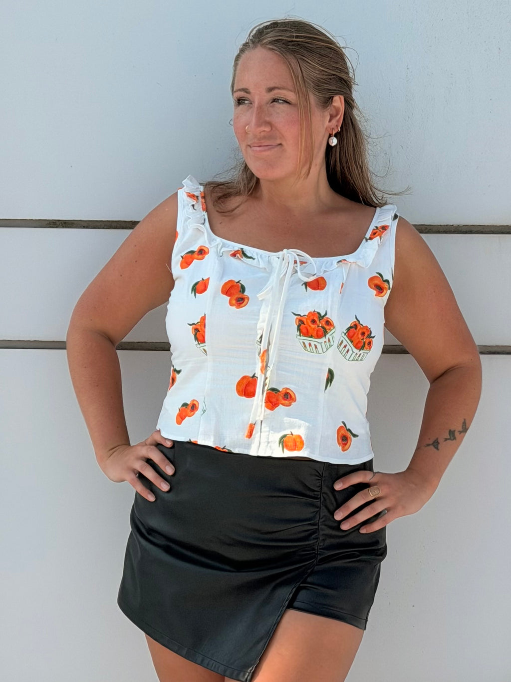 Peach Orchard Corset Top