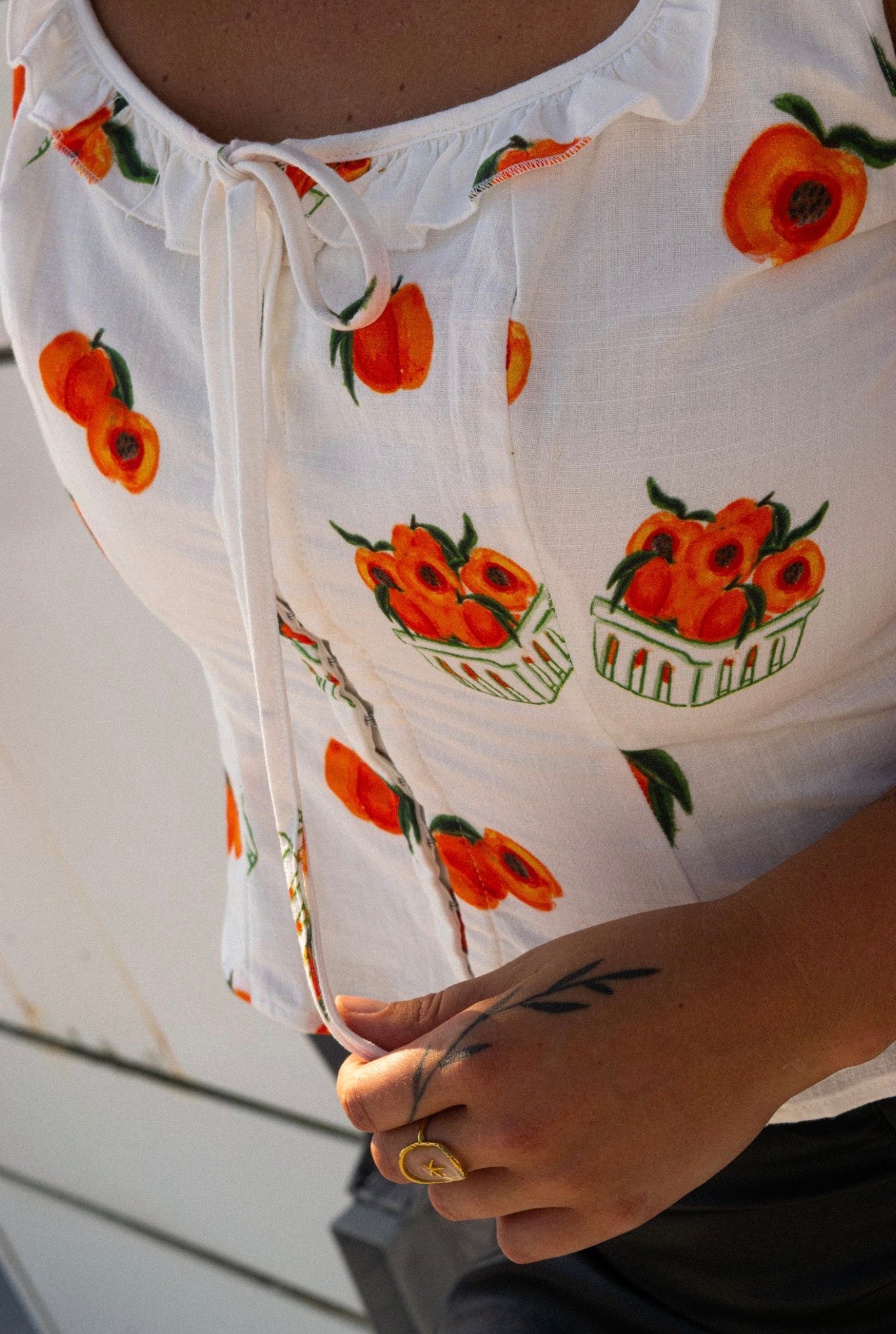 Peach Orchard Corset Top