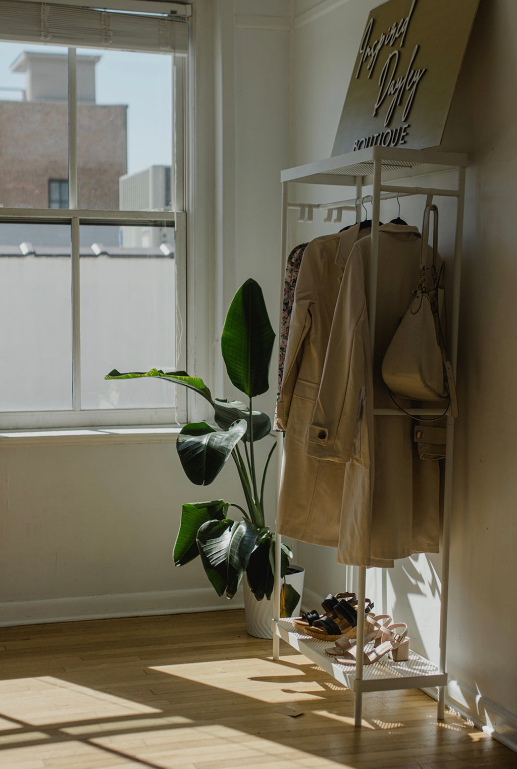 Faux Leather Double-breasted Trench Coat