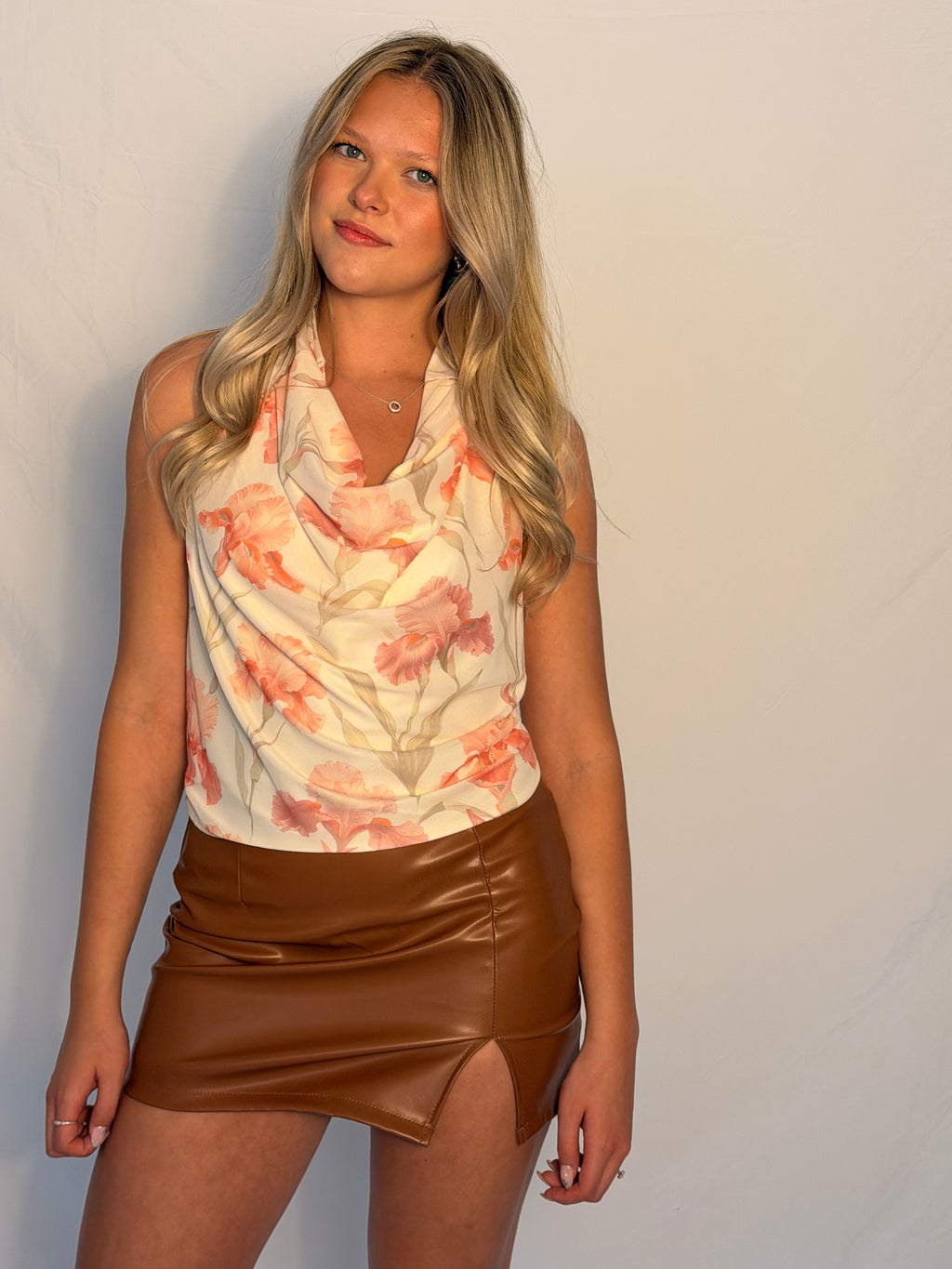 Floral Halter Wrap Top