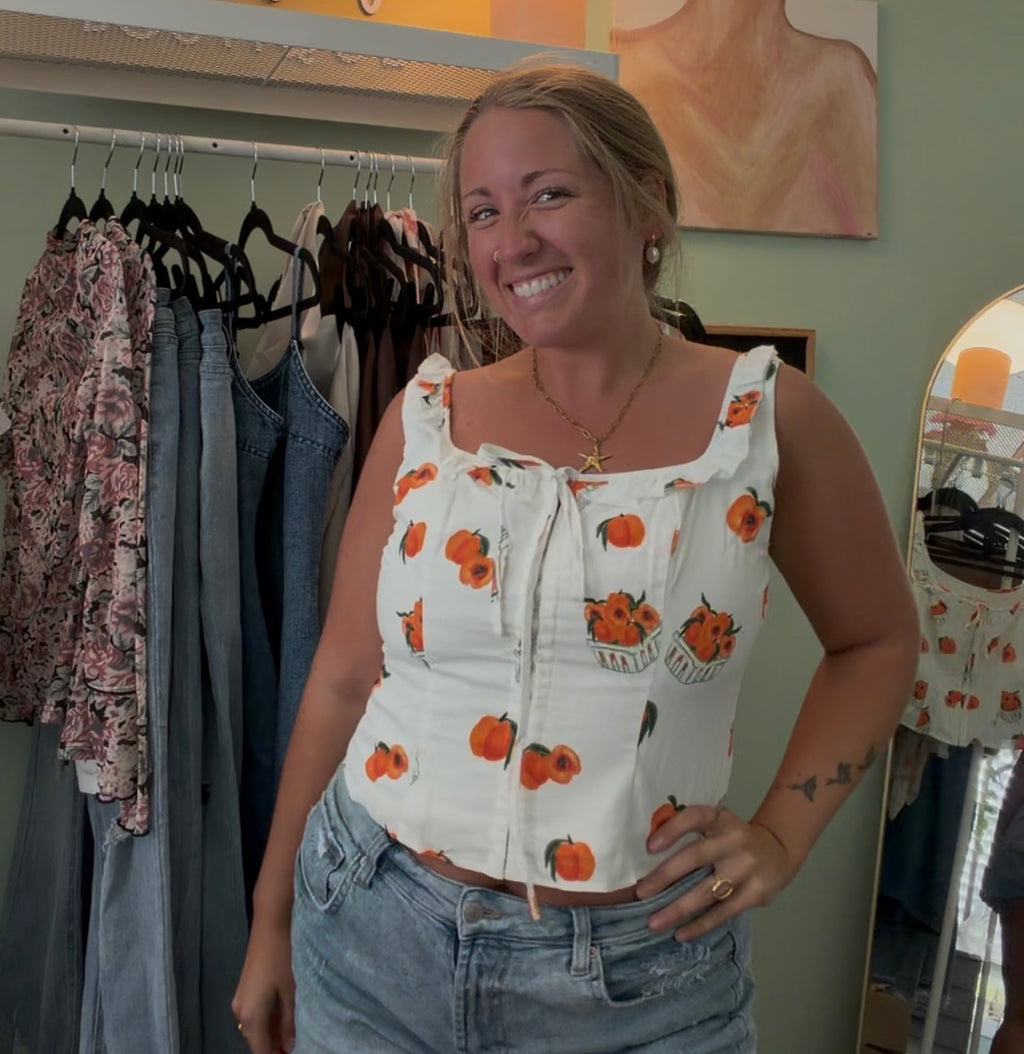 Peach Orchard Corset Top