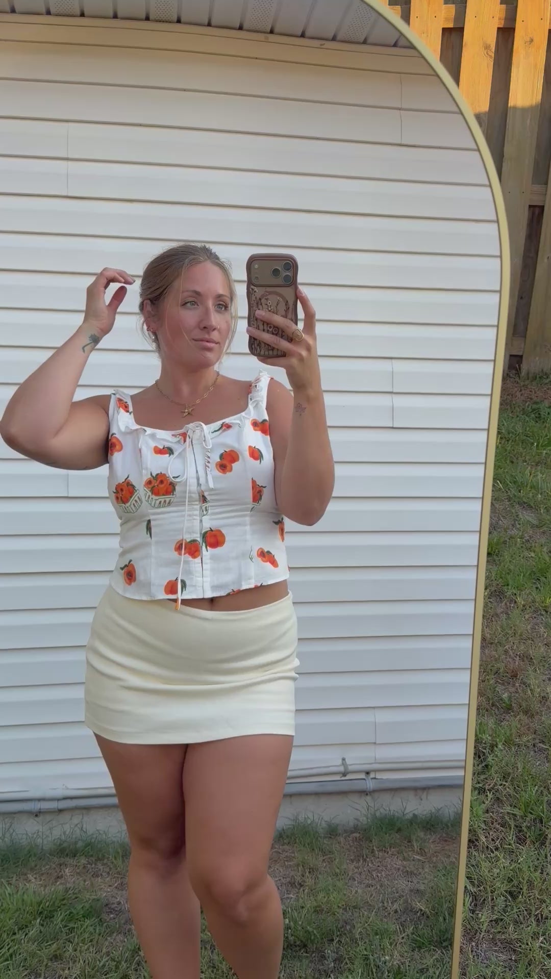 Buttercream Stretch Twill Mini Skort